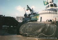 BH7 being moved to The Hovercraft Museum